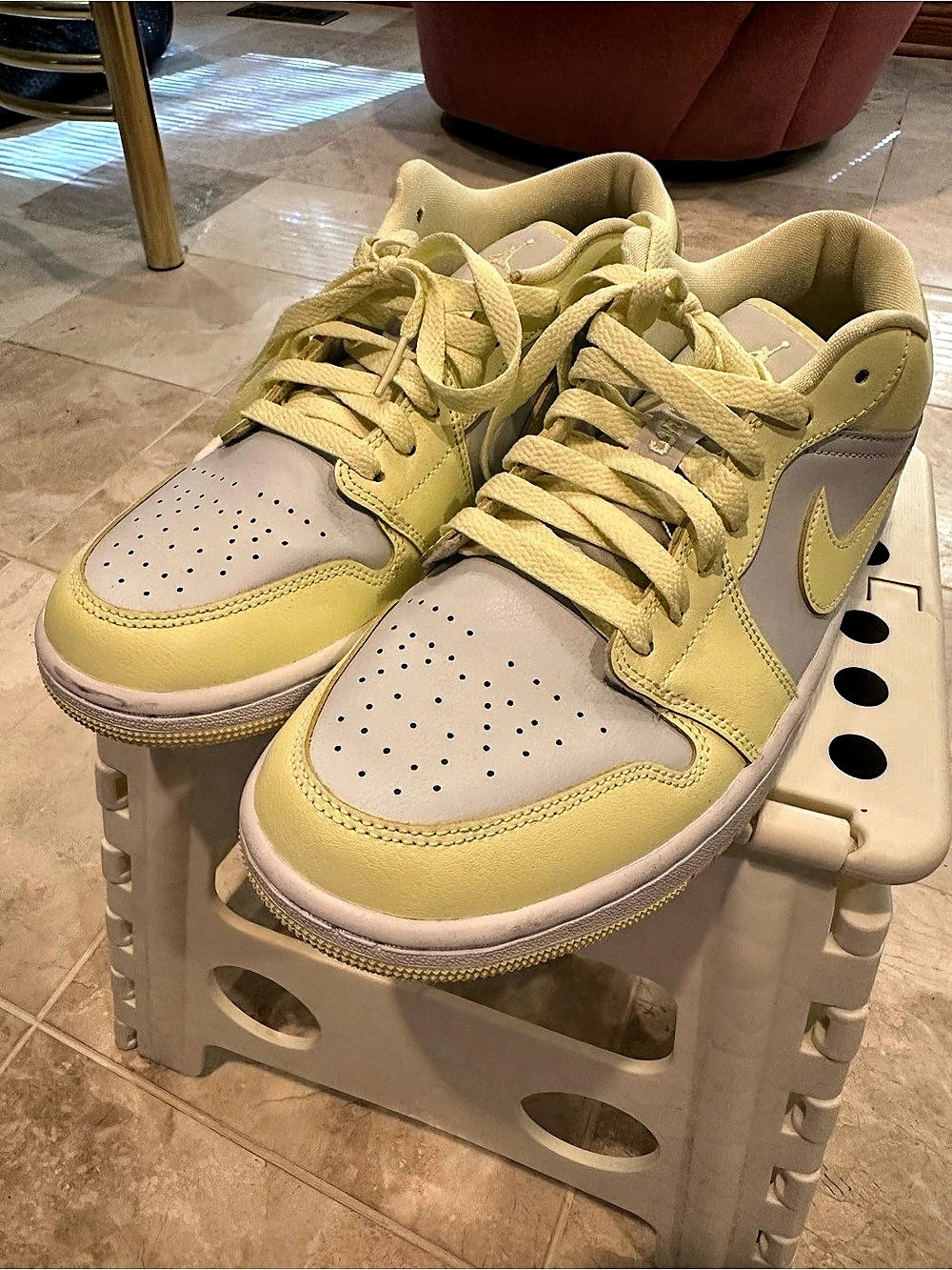 Jordan Air Jordan 1 Low Sneakers Yellow & Gray US 10.5 Like New